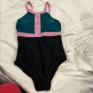 Catalina women  One Piece Swimsuit - Teal, Pink, and Black